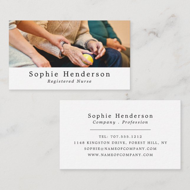 Patient & Nurse, General Practitioner, Nurse Business Card (Front/Back)