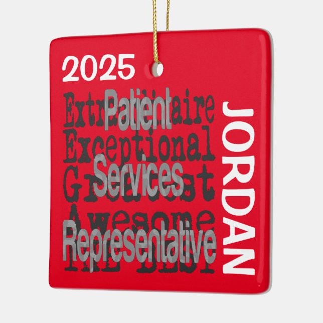Patient Services Representative Extraordinaire Ceramic Ornament (Left)
