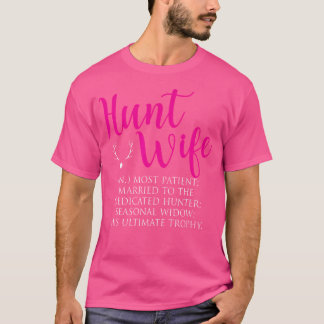 Patiently Married With The Dedicated Hunter Funny T-Shirt