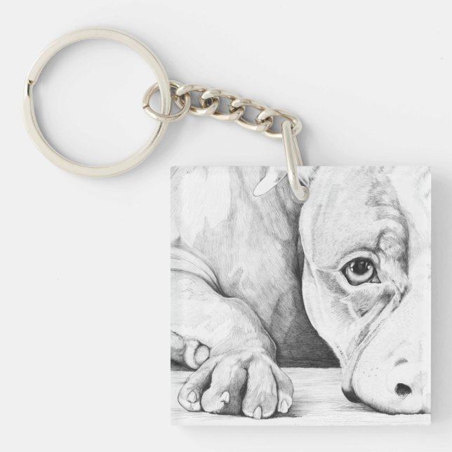 Patiently Waiting (customisable) Key Ring (Front)