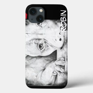Patiently Waiting with red heart iPhone 13 Case