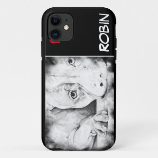 Patiently Waiting with red heart iPhone 11 Case