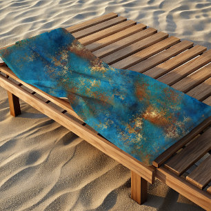 Patina Copper Distressed Look Beach Towel