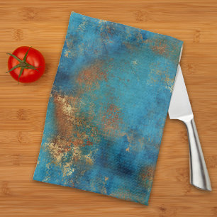 Patina Copper Distressed Look Tea Towel