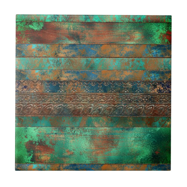 Patina inspired loft industrial decor tile (Front)