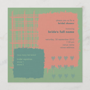 Patina, Sea & Coral Bridal Shower Invitation
