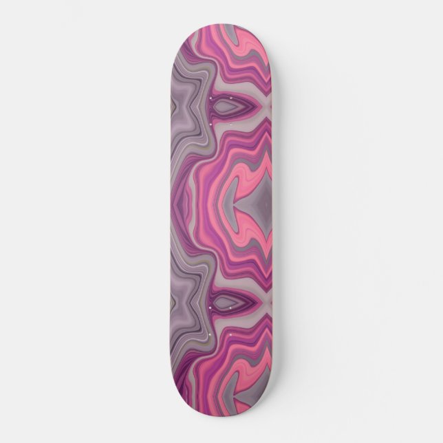 Patineta colour rosa con violeta skateboard (Front)
