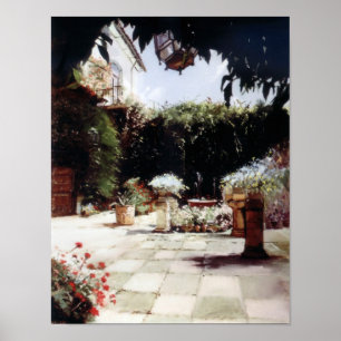 Patio de Córdoba/Courtyard in Cordoba Poster