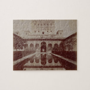 Patio de los Arrayanes, Alhambra, c.1875-80 (sepia Jigsaw Puzzle