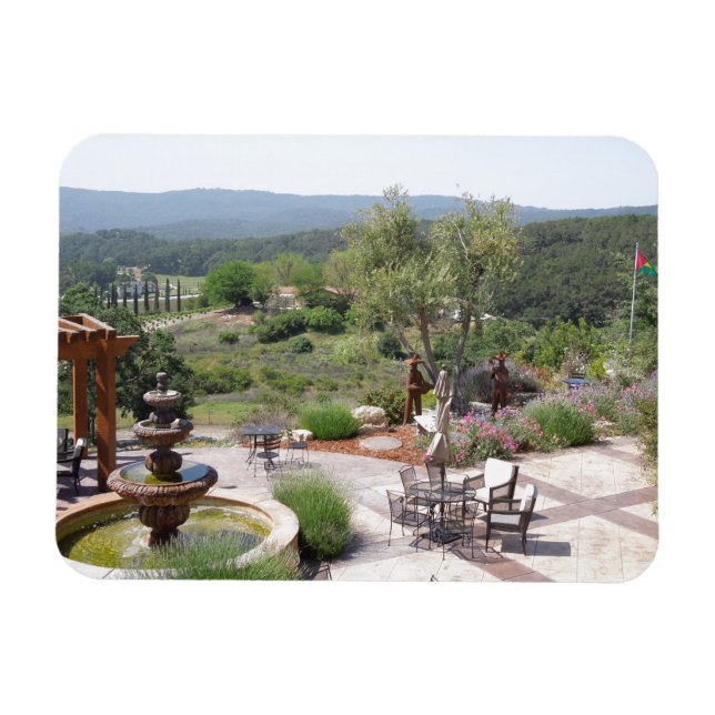Patio of Croad Tasting Room, Paso Robles Magnet (Horizontal)
