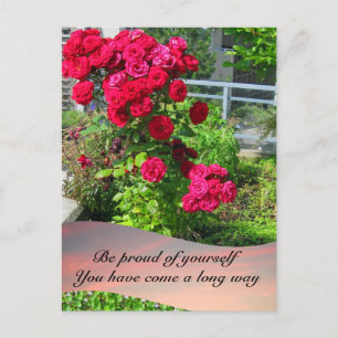 Patio Roses with Quote Postcard