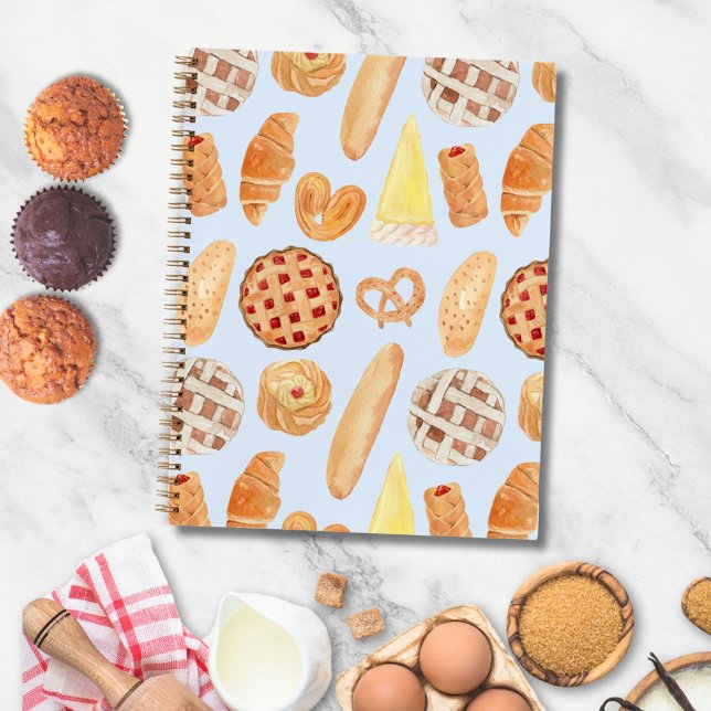 Patisserie French Bakery Pastry Bread Food Recipe Notebook (In situ)