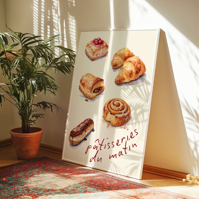 Pâtisseries du matin Kitchen Decor Poster (Creator Uploaded)