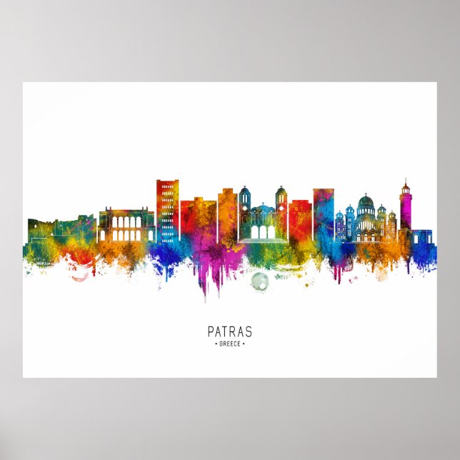 Patras Greece Skyline Poster (Front)