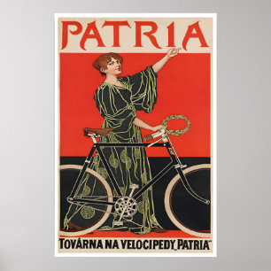 Patria Cycles Poster Bicycling Art Cycling Print