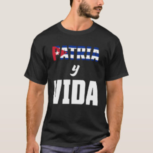 Patria Y Vida SOS Cuba Flag Free Cuba T-Shirt