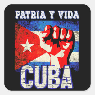 Patria y vida sos Cuba Square Sticker