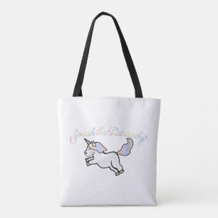Patriarchy Smashing Rainbow Unicorn tote Bag