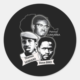 Patrice Lumumba Thomas Sankara Steve Biko Classic Round Sticker