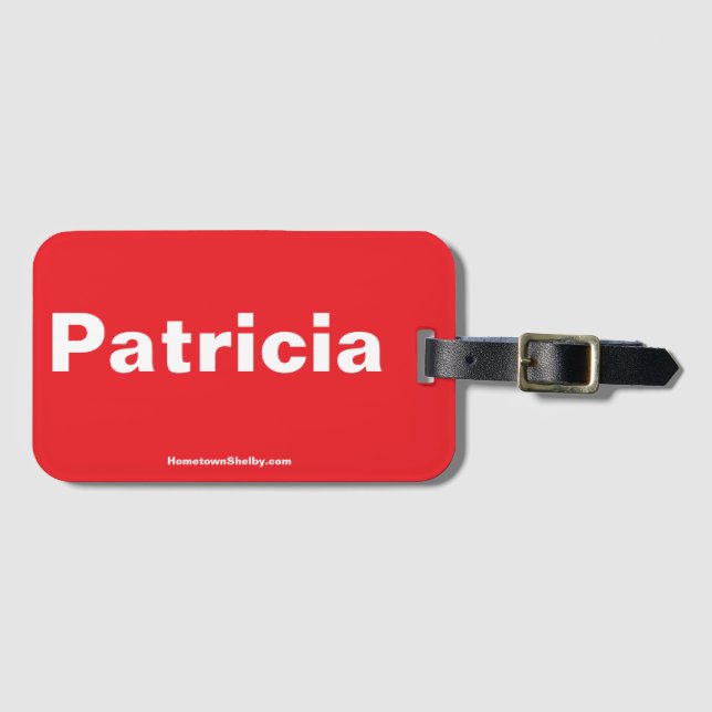 Patricia Luggage Tag (Front Horizontal)