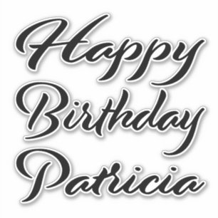 Patricia Name Vorname black Sticker Geburtstag