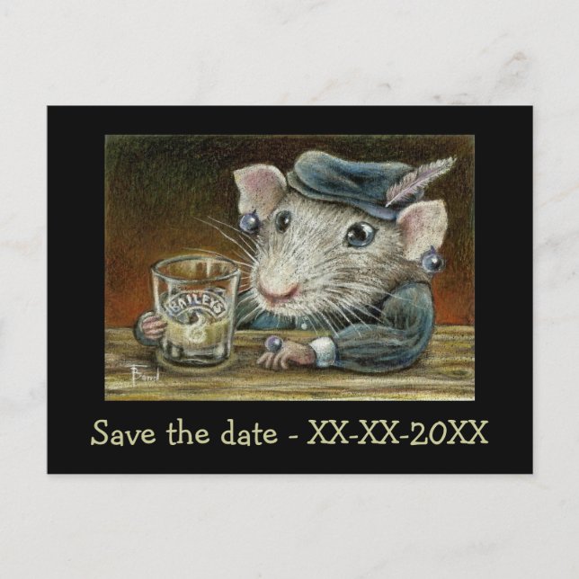 Patricia the rat announcement postcard (Front)