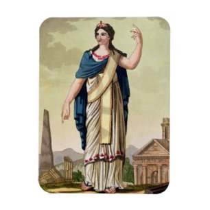 Patrician Woman, No. 26 from 'Antique Rome', engra Magnet