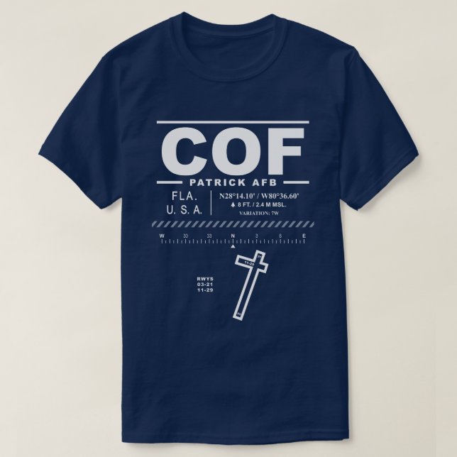 Patrick AFB Air Force Base COF T-Shirt (Design Front)