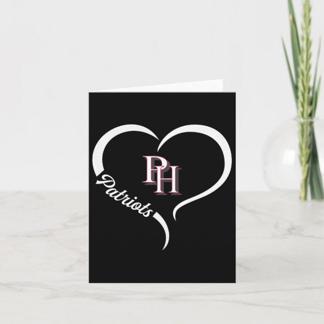 Patrick Henry Patriots Logo Half Heart Slogan Hs  Card (Front)