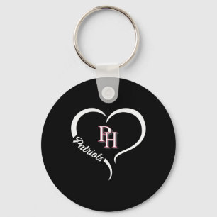 Patrick Henry Patriots Logo Half Heart Slogan Hs  Key Ring