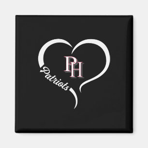 Patrick Henry Patriots Logo Half Heart Slogan Hs Magnet