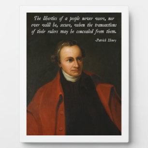Patrick Henry Quote Plaque