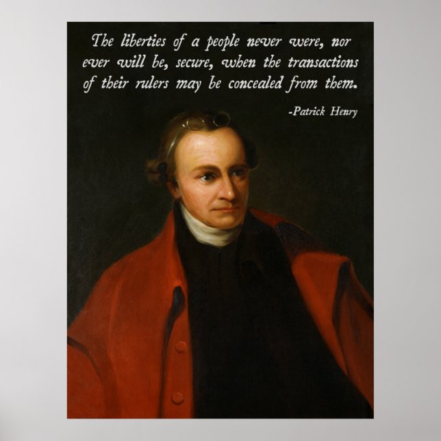 Patrick Henry Quote Poster (Front)