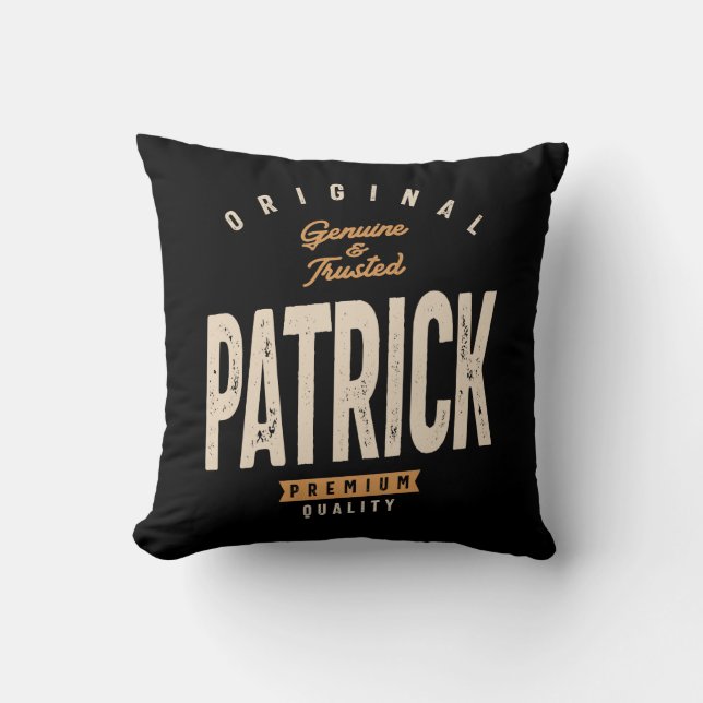 Patrick Personalised Name - Funny Patrick  Cushion (Front)