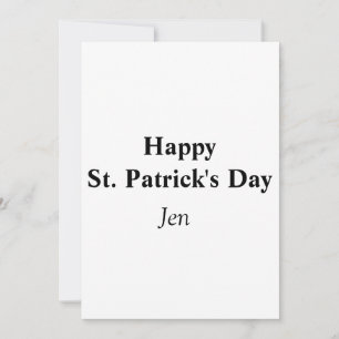 Patrick's day add your name text image editable i holiday card