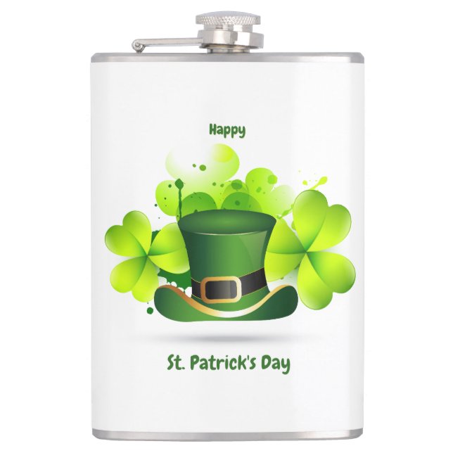 Patrick's Day Classic Hip Flask (Front)