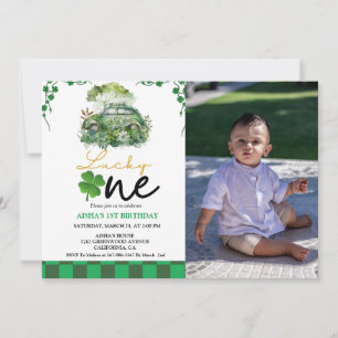 Patrick's Day First Birthday Party Lucky One Party Invitation
