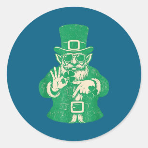 Patricks Day, Leprechauns Funny 6 Meme Gift Men, W Classic Round Sticker