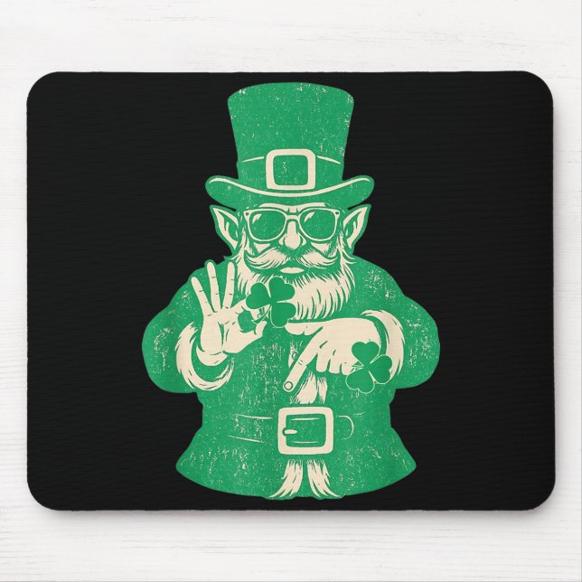 Patricks Day, Leprechauns Funny 6 Meme Gift Men, W Mouse Pad (Front)