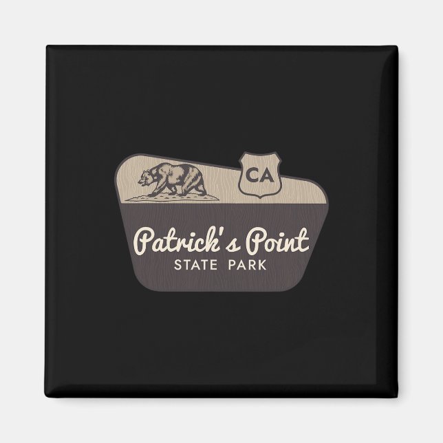 Patrick's Point State Park California Welcome Sign Magnet (Front)