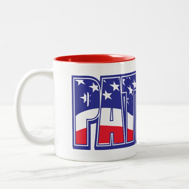 Patriot American Flag Two-Tone Coffee Mug (Left)