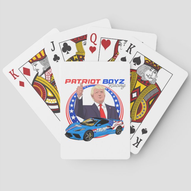 Patriot Boyz Racing & the Trump Corvette  Playing Cards (Back)
