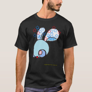 Patriot Bunny on a Black T-Shirt