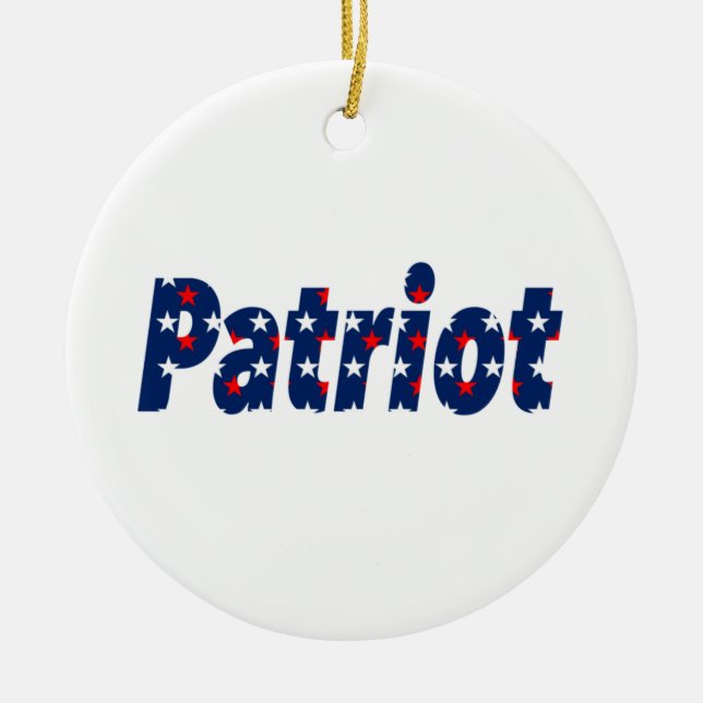 Patriot Ceramic Tree Decoration (Front)