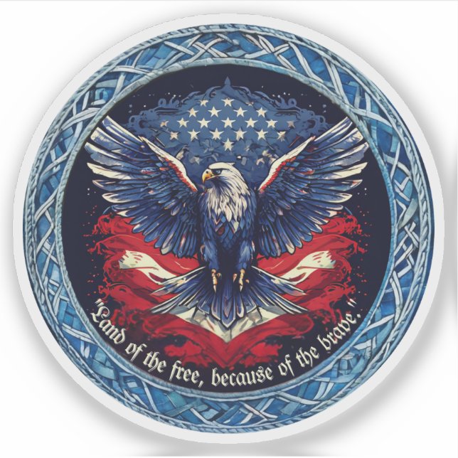 Patriot Custom-Cut Vinyl Sticker (Front)