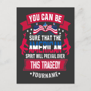 Patriot Day 9 11 American Spirit Postcard