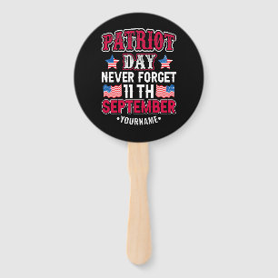 Patriot Day Never Forget 9 11 Hand Fan