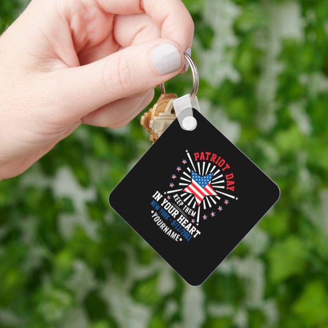Patriot Day Never Forget September 11 2001 Key Ring (Hand)