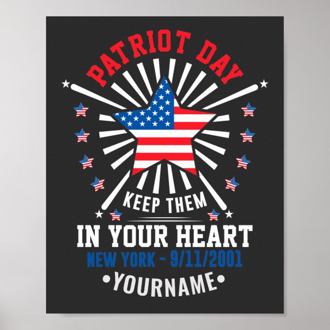 Patriot Day Never Forget September 11 2001 Poster (Front)