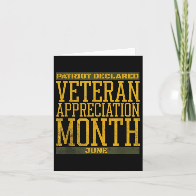Patriot Declared Veteran Pride June Support  Card (Front)